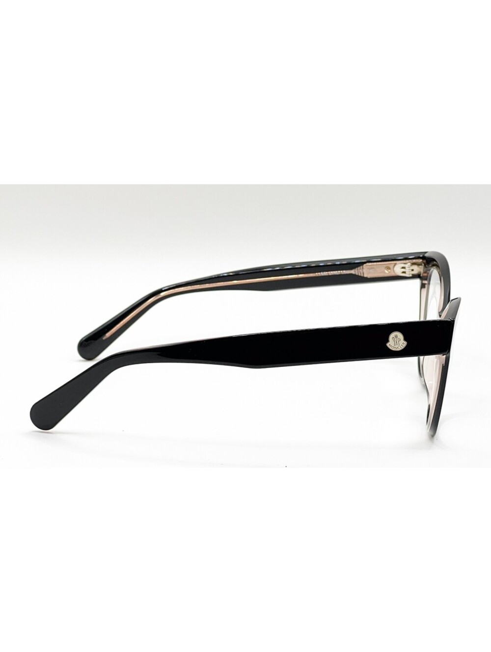 Moncler ML 5142 003 Black Cat Eye Authentic Eyeglass Frames 53-17-140 - Picture 3 of 5
